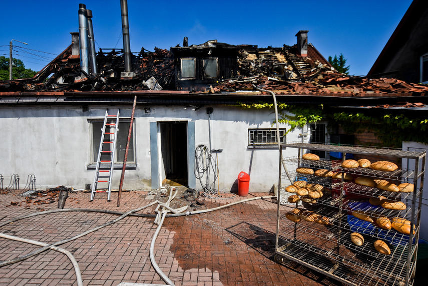 Pożar piekarni w Milejewie zdjęcie nr 243450