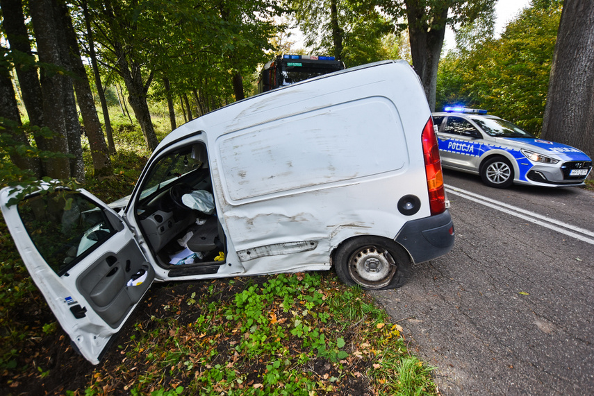 Kierująca renault uderzyła w drzewo zdjęcie nr 249024