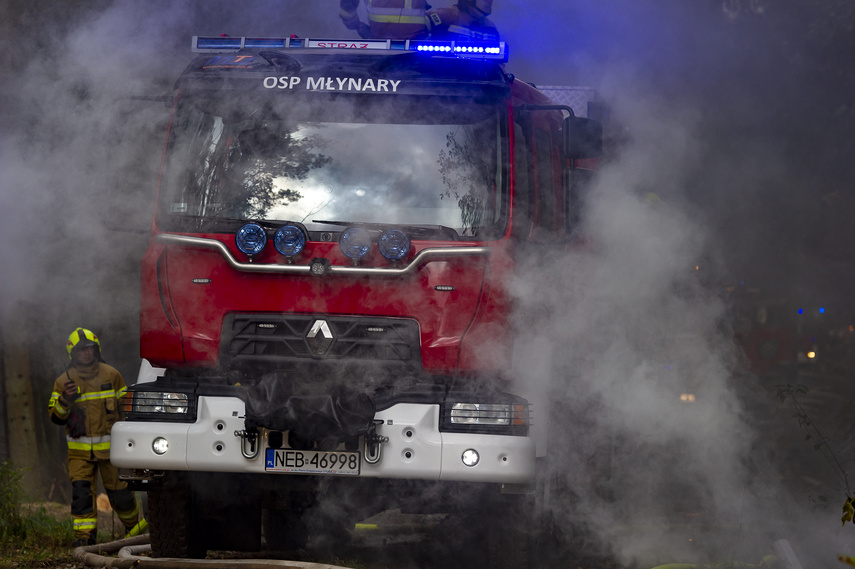 Strażacy ćwiczyli w okolicach Młynar zdjęcie nr 249416