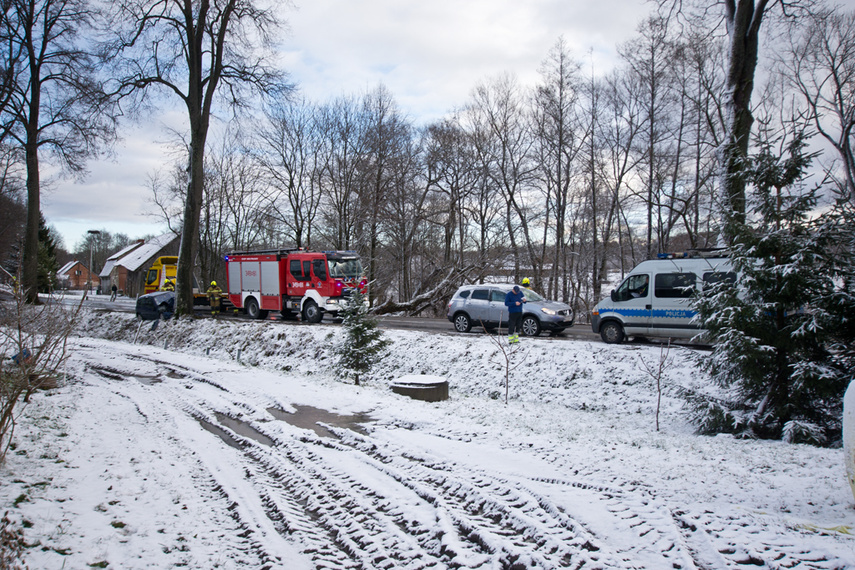 Ślisko w powiecie, 18-latka uderzyło w drzewo zdjęcie nr 253544