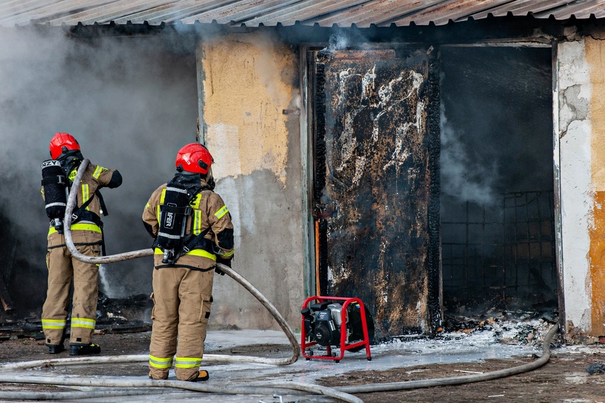 Pożar magazynu przy ul. Piławskiej zdjęcie nr 255991