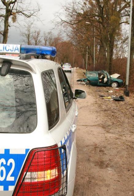 Uderzył w przydrożne drzewo zdjęcie nr 21822