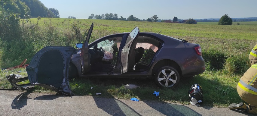Poważny wypadek drogowy w okolicach Płoskini zdjęcie nr 292707