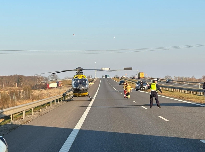 Zderzenie ciężarówek na S7 zdjęcie nr 327670