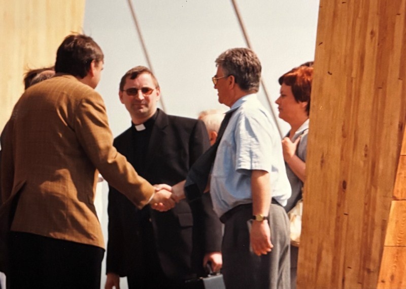 Z prawej strony Henryk Słonina, ówczesny prezydent Elbląga