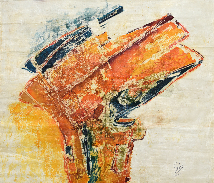 Gdańsk_ batik wymiary 204 x 144 cm Elbląg 2007 rok. Praca pochodzi z międzynarodowego projektu Ku Nowym Brzegom z 2007 Gdańsk_ batik wymiary 204 x 144 cm Elbląg 2007 rok. Praca pochodzi z międzynarodowego projektu Ku Nowym Brzegom z 2007