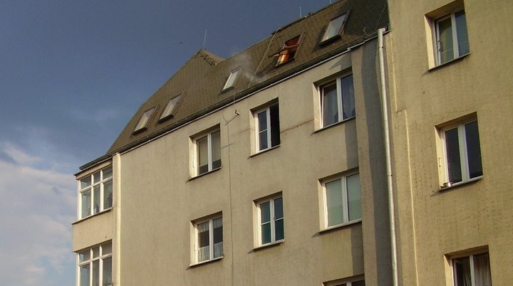 Akcja strażaków przy Bałuckiego zdjęcie nr 37495