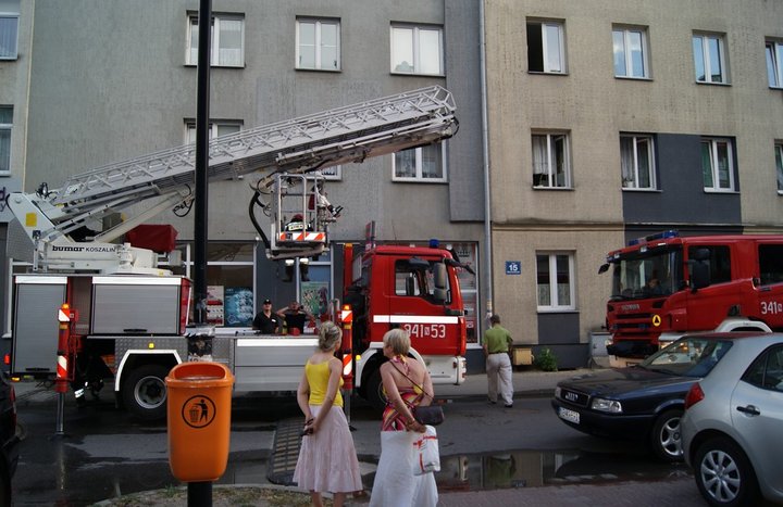 Akcja strażaków przy Bałuckiego zdjęcie nr 37504