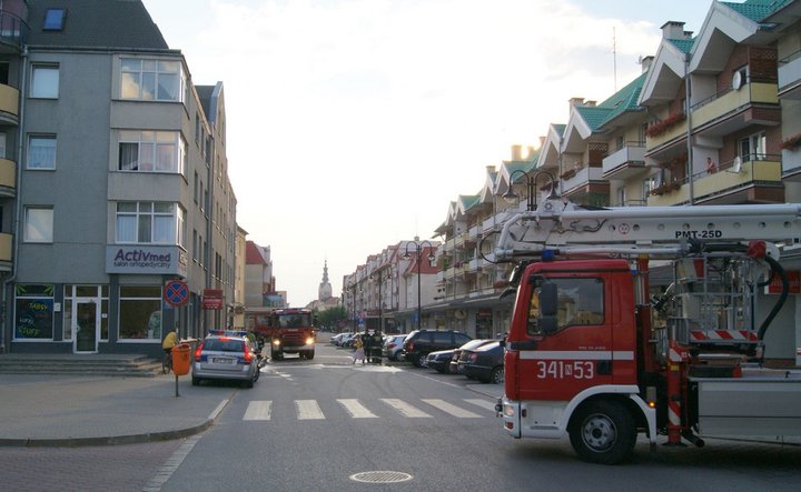 Elbląg Akcja strażaków przy Bałuckiego