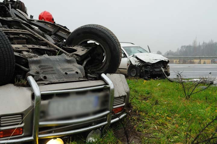 Wypadek na zjeździe z S22 zdjęcie nr 41005