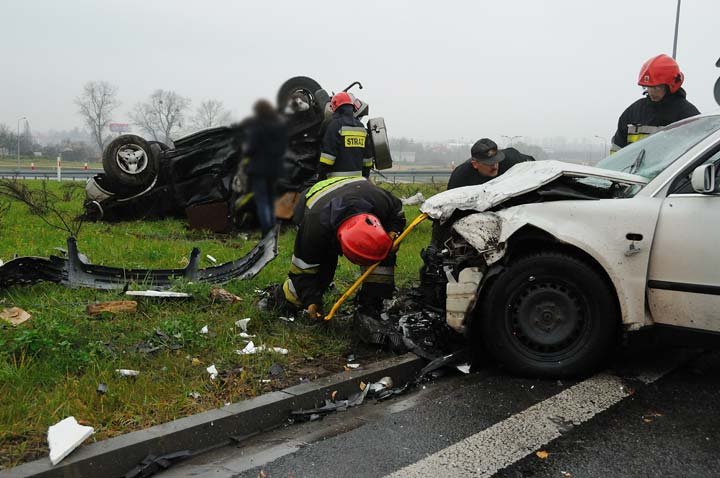 Wypadek na zjeździe z S22 zdjęcie nr 40999