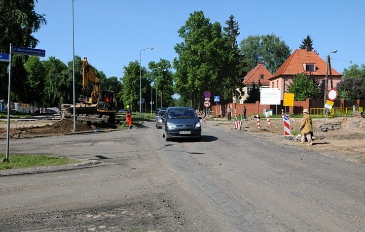 Zamknięte skrzyżowanie Kościuszki-Chrobrego zdjęcie nr 45768