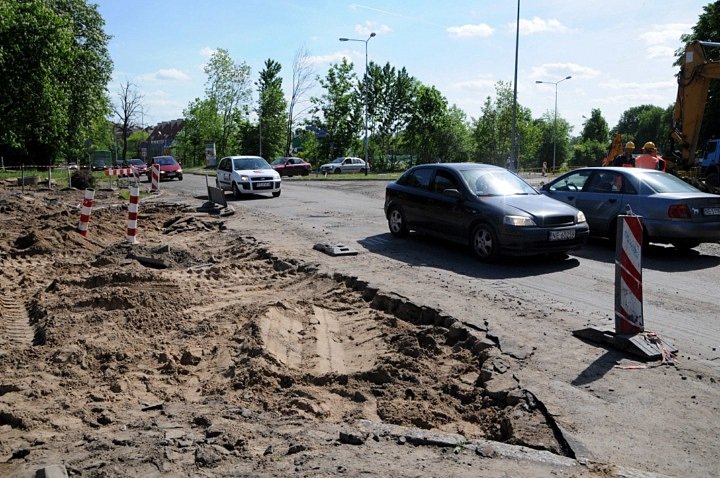 Zamknięte skrzyżowanie Kościuszki-Chrobrego zdjęcie nr 45772