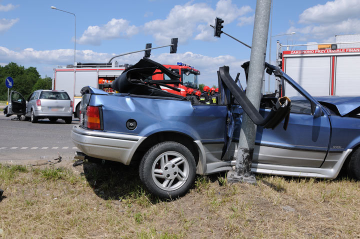 Wypadek na skrzyżowaniu Żuławskiej z obwodnicą zdjęcie nr 46605
