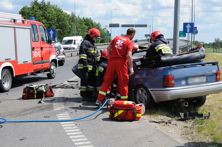 Wypadek na skrzyżowaniu Żuławskiej z obwodnicą zdjęcie nr 46589