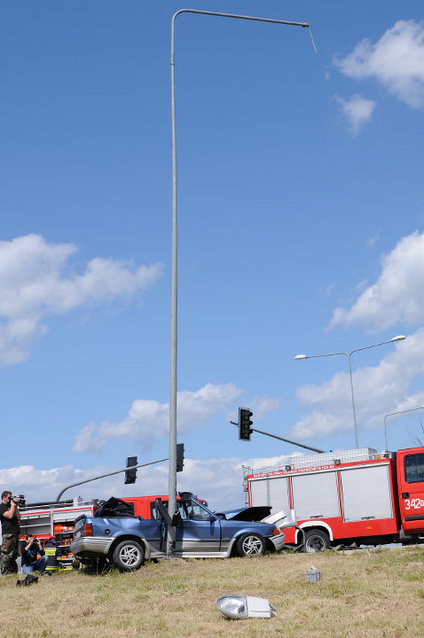 Wypadek na skrzyżowaniu Żuławskiej z obwodnicą zdjęcie nr 46606