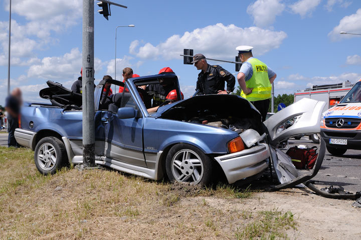 Wypadek na skrzyżowaniu Żuławskiej z obwodnicą zdjęcie nr 46594