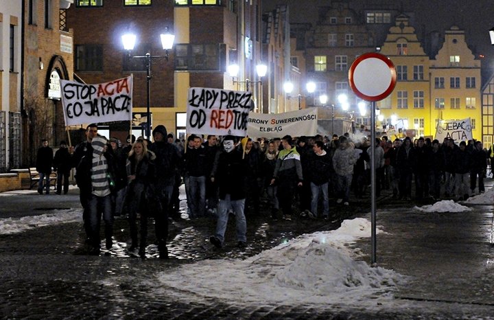 Elbląski protest przeciwko ACTA zdjęcie nr 52706