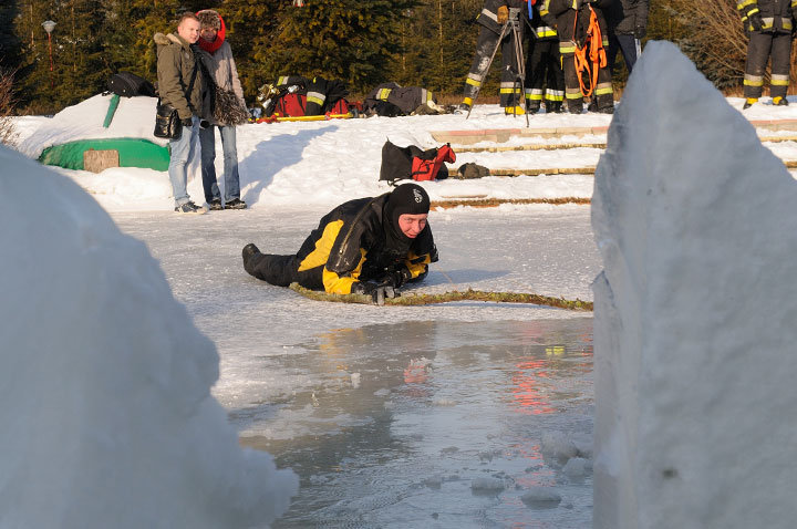 Strażackie ćwiczenia ratownictwa lodowego zdjęcie nr 52924