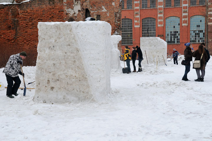 Rzeźby śniegowe w Galerii El zdjęcie nr 53387