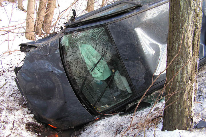 Piastowo: fordem uderzyła w drzewo zdjęcie nr 53623