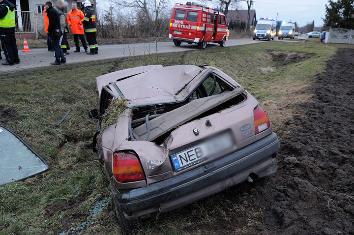 Krzewsk: fordem dachowali do rowu zdjęcie nr 53930