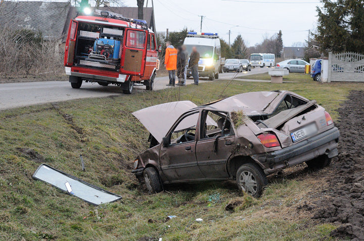 Krzewsk: fordem dachowali do rowu zdjęcie nr 53924