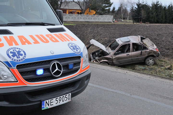 Krzewsk: fordem dachowali do rowu zdjęcie nr 53923