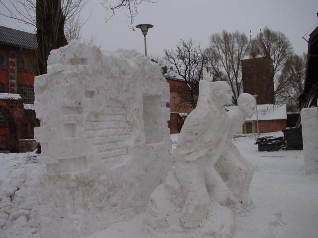 Najbardziej realistyczna rzeźba tegorocznego Snowfestu.
