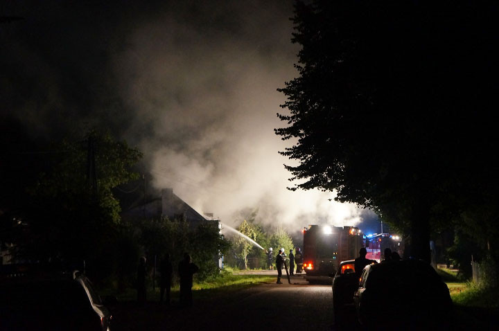 Nocny pożar w Gronowie Elbląskim zdjęcie nr 60219