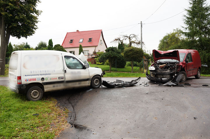 Krasny Las: czołowe zderzenie dwóch pojazdów zdjęcie nr 60317