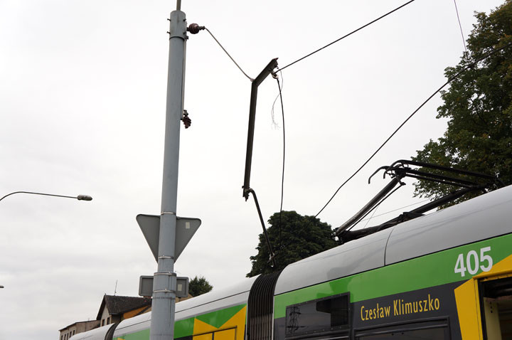 Wywrotka zerwała trakcję tramwajową zdjęcie nr 60875