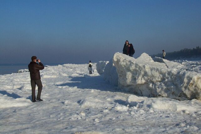 Zimowe widoki przyciągają do Stegny wielu turystów i fotoamatorów.