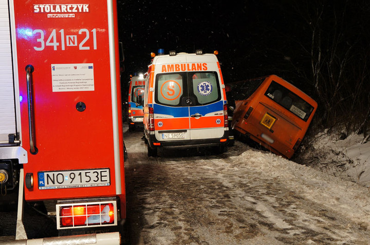 Wypadek szkolnego autobusu zdjęcie nr 64996