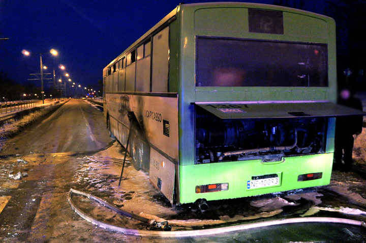 Pożar autobusu na Ogólnej zdjęcie nr 65575