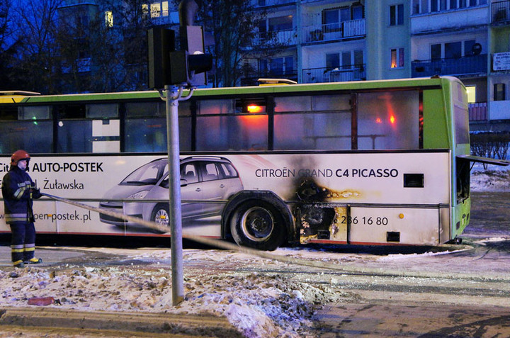 Pożar autobusu na Ogólnej zdjęcie nr 65581