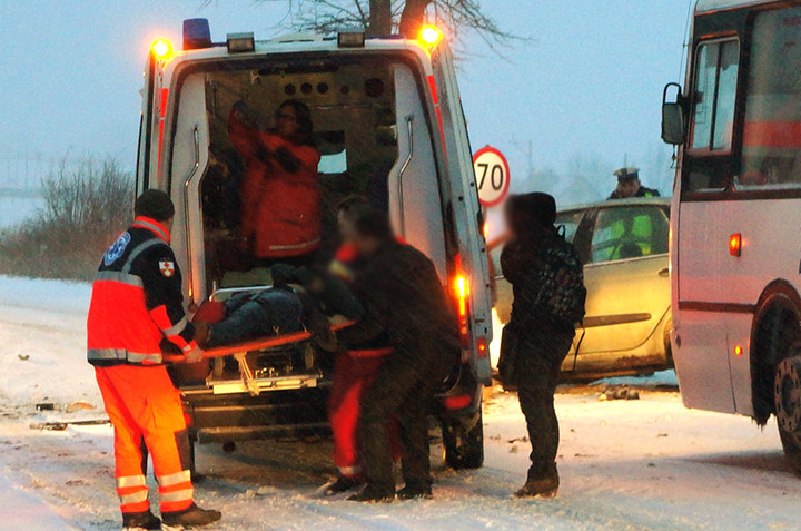 Wypadek koło Komorowa Żuławskiego zdjęcie nr 67073