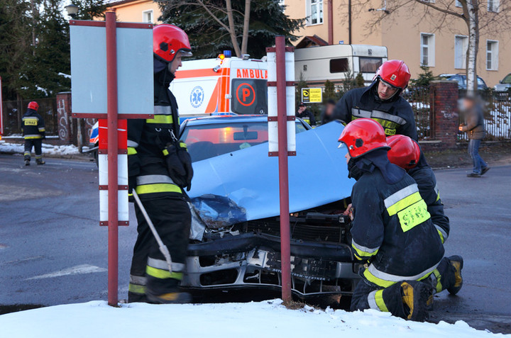 Elbląg Zderzenie na skrzyżowaniu