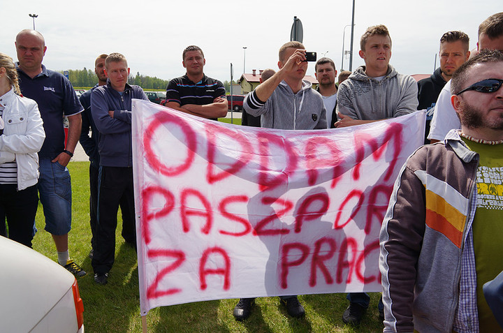 Protest na przejściu granicznym w Grzechotkach zdjęcie nr 69531