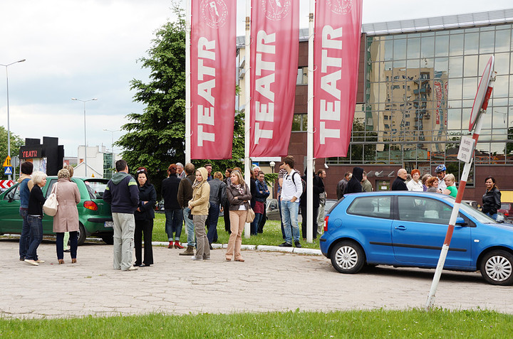 Elbląg Ćwiczenia strażackie w teatrze