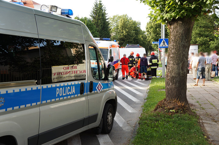 Elbląg Wypadek na Grottgera