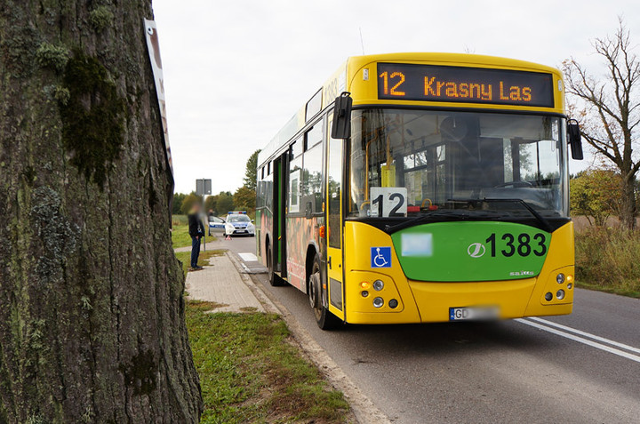 Krasny Las: osobówką uderzył w autobus zdjęcie nr 76179