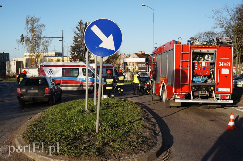 Elbląg Wypadek na zjeździe z mostu
