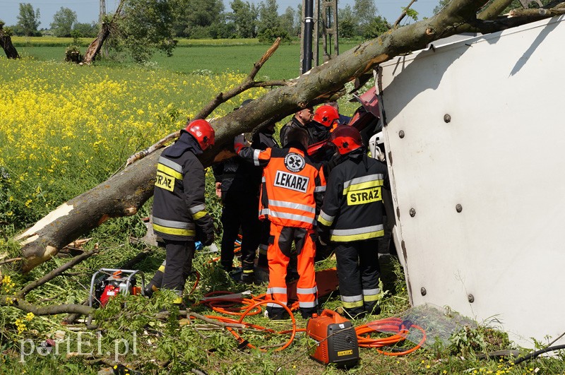 Kazimierzowo: ciężarówką w drzewo zdjęcie nr 87844