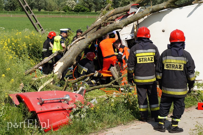 Kazimierzowo: ciężarówką w drzewo zdjęcie nr 87860