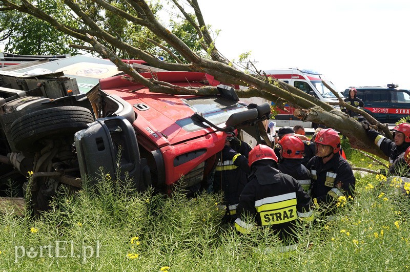 Kazimierzowo: ciężarówką w drzewo zdjęcie nr 87851