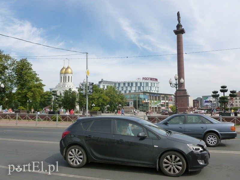 Widok na Plac Zwycięstwa w Kaliningradzie