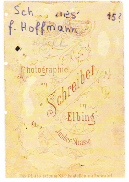 Elbląg Rodzina Hoffmanów i Schakniesów