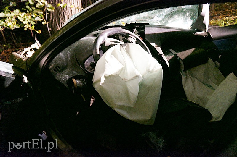 Peugeotem w drzewo: kierowca w szpitalu zdjęcie nr 92038