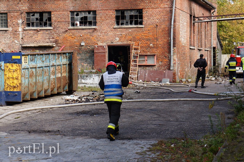 Elbląg Pożar w budynku dawnej mleczarni